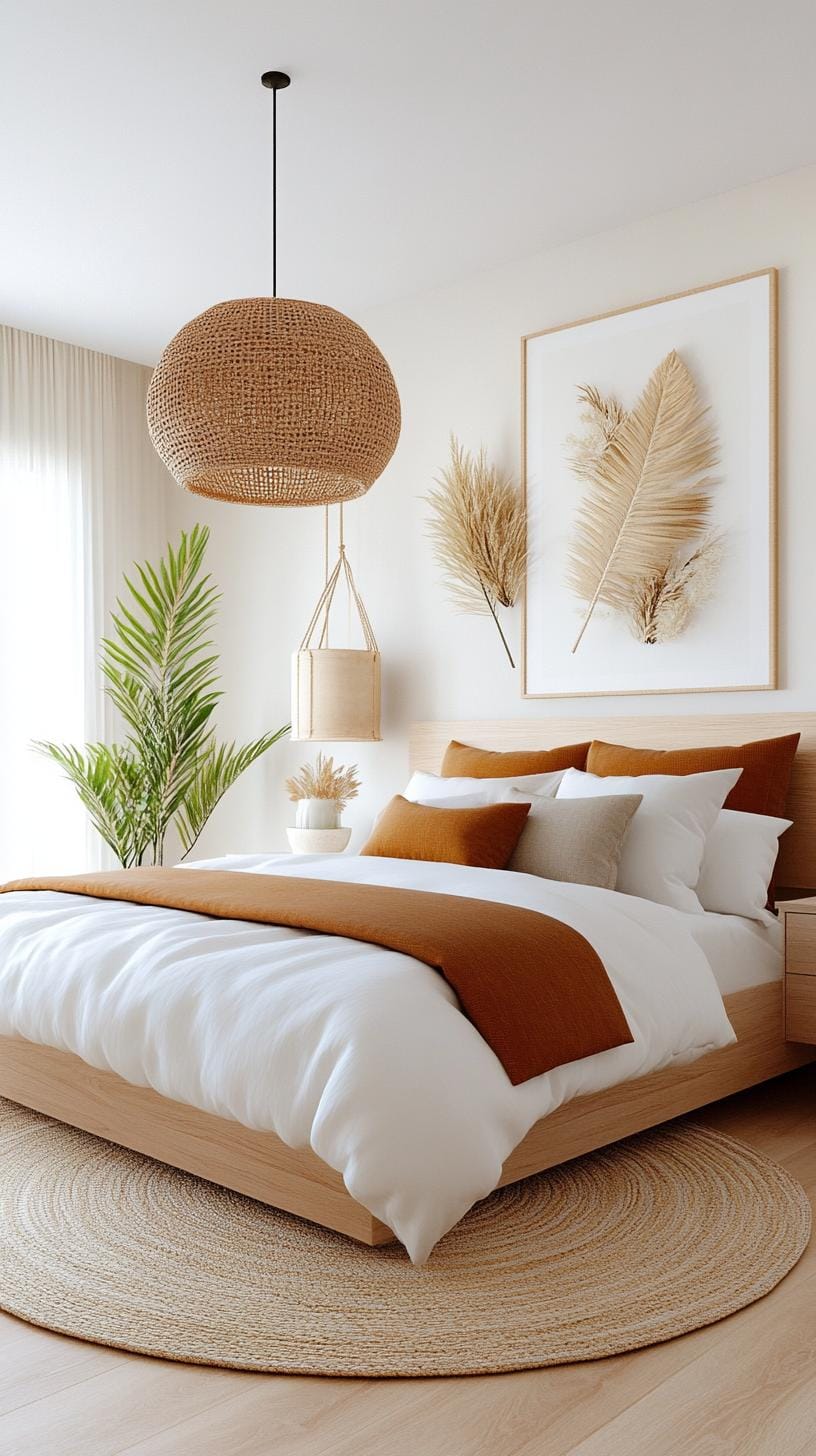 20 new minimalist bedroom ideas to inspire your 2025 refreshment 6 2. Earthy elements: Integrate sound and terracotta colors with minimalist green plants for a quiet Vibe-0