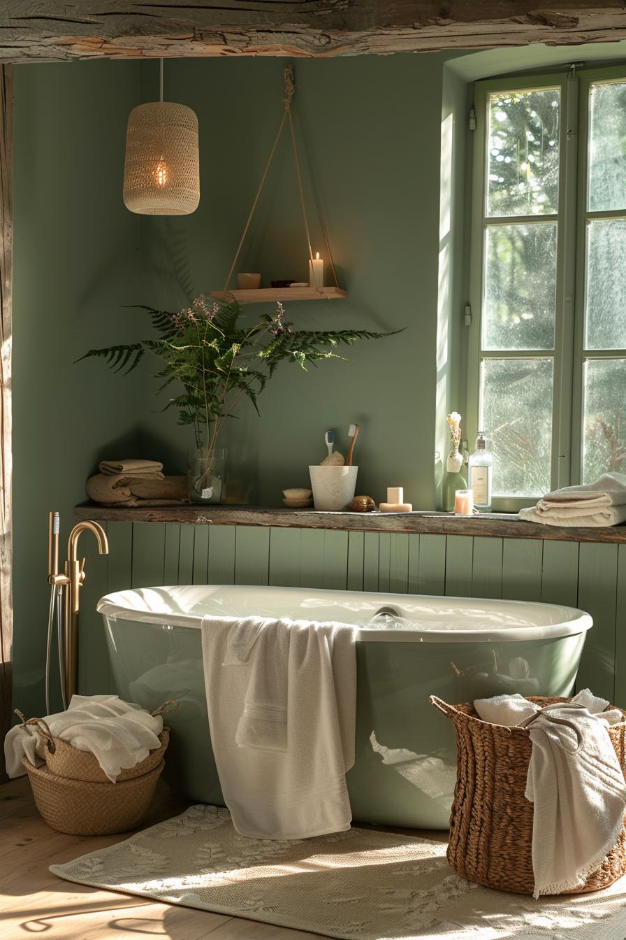 15 trendy bathroom colors for a breathtaking makeover 7 2 .. Earth olive pool Color Inspiration-1