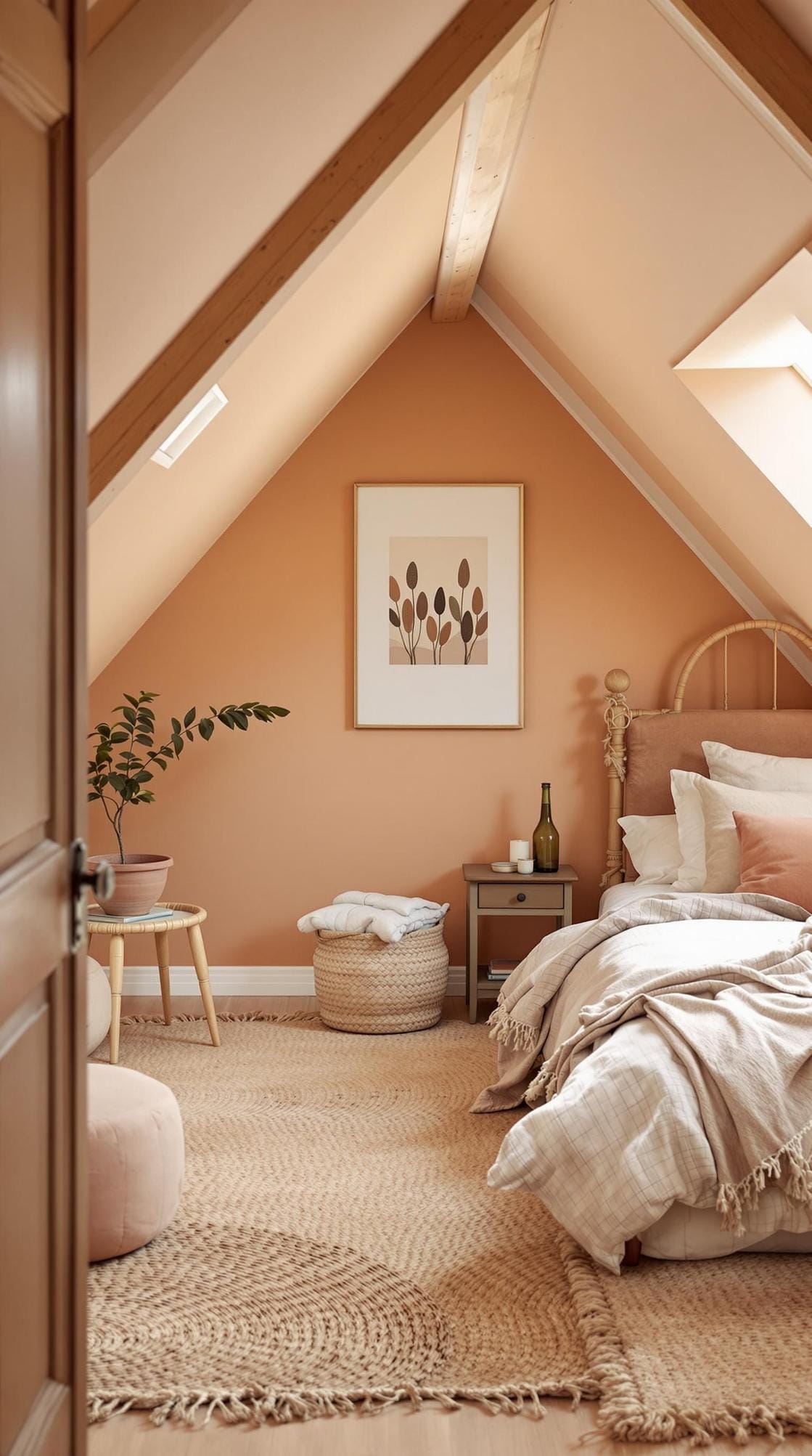 20 super cozy small roof tree bedroom ideas to explore today 52 17. Earthy organic comfort with warm tone tones and woven natural fibers