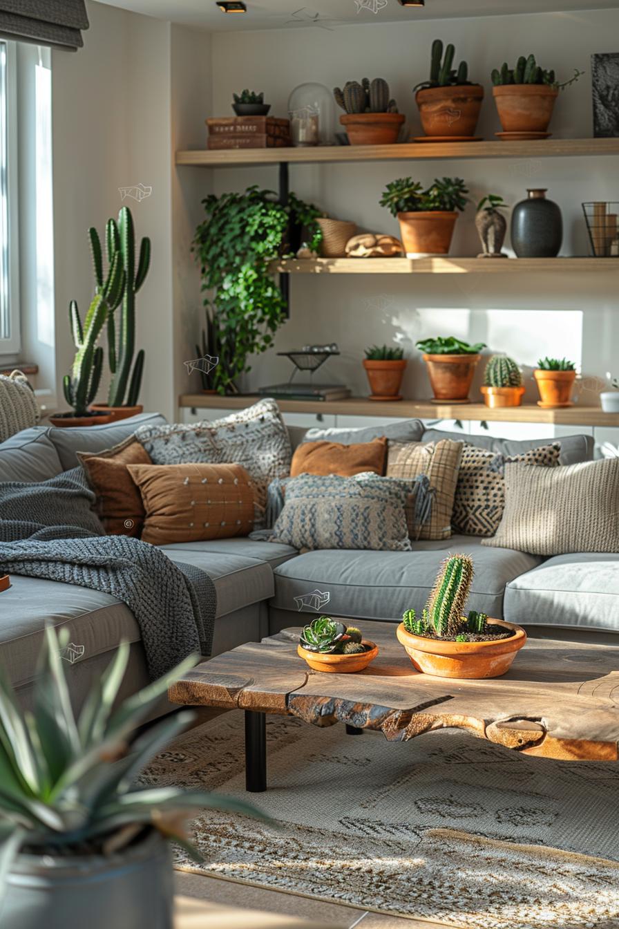 19 unique earthy living room ideas for a cozy makeover 16 16 16 5. Earthy Scandinavian design with tone Pots-1