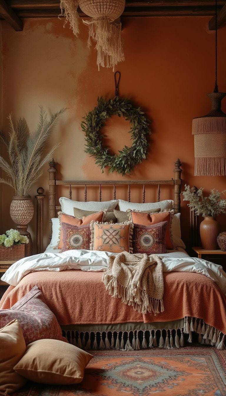 15 unique Boho bedroom -Decor ideas that you have to see 29 10. Earthy tone bedroom decor ideas-1