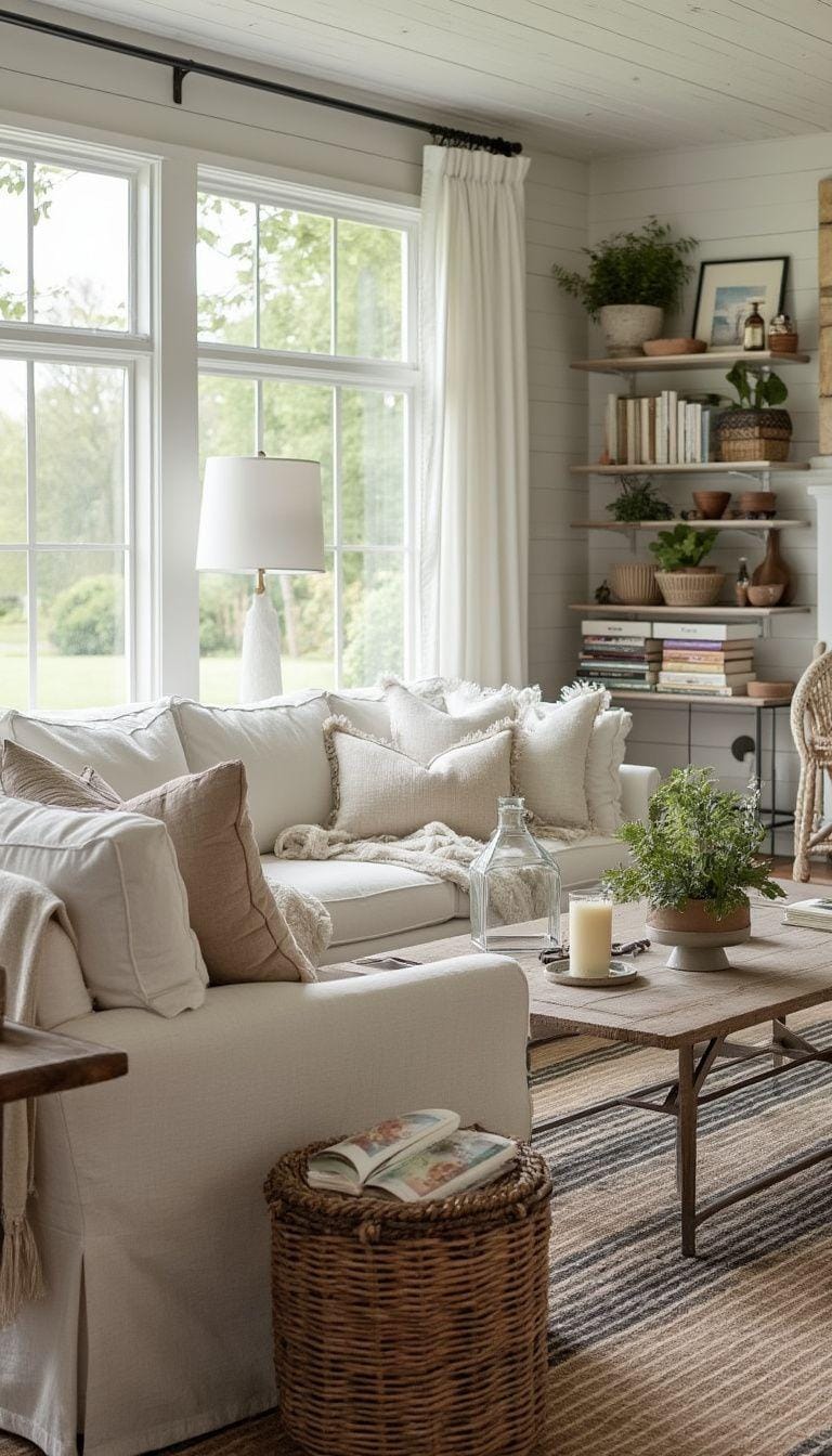 23 Best modern farmhouse living room ideas to inspire you 41 13. Earth and soft
