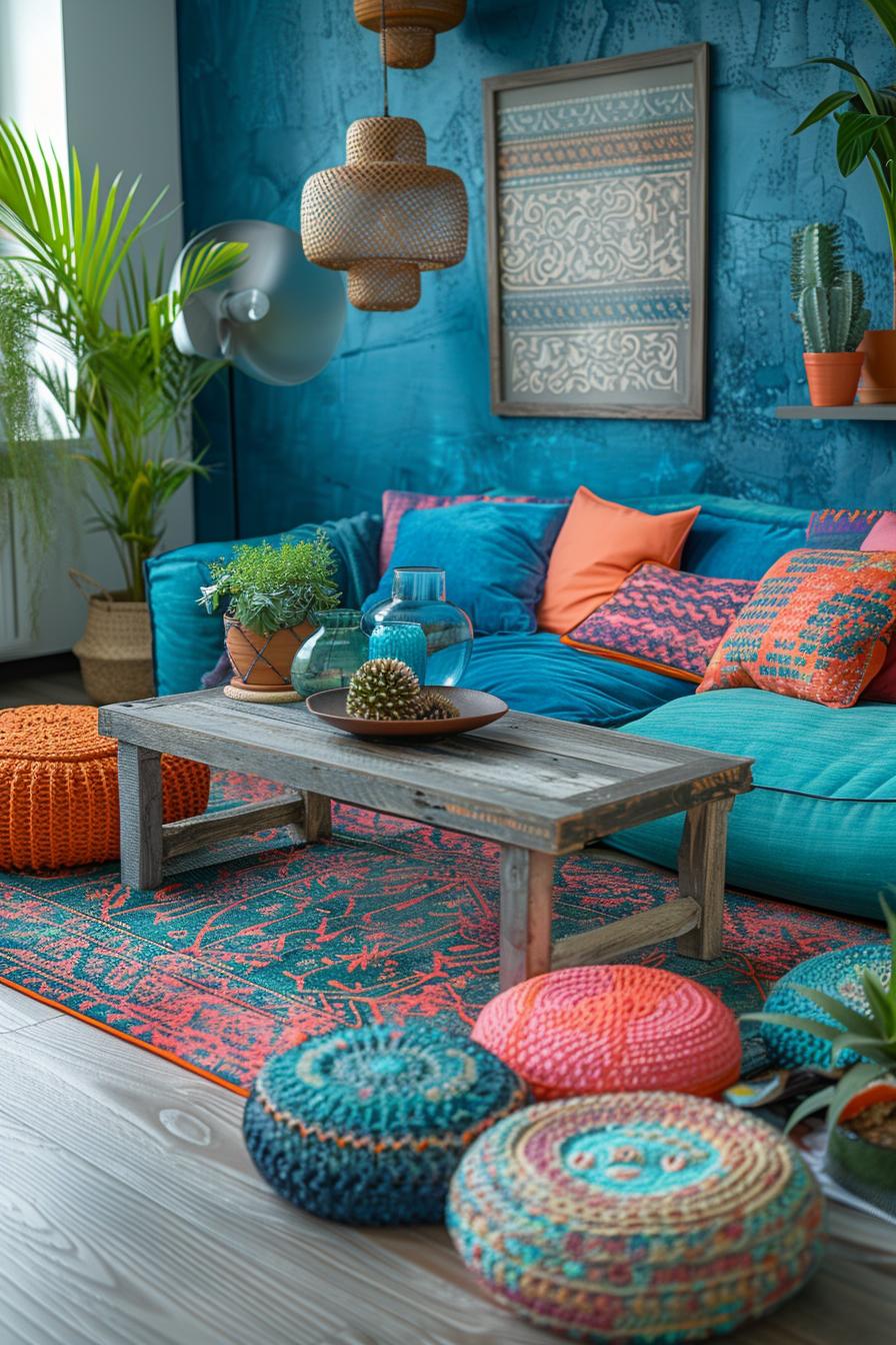 19 beautiful boho in the middle of the century modern living room 40 13. Eccentric base pillow assembly-2