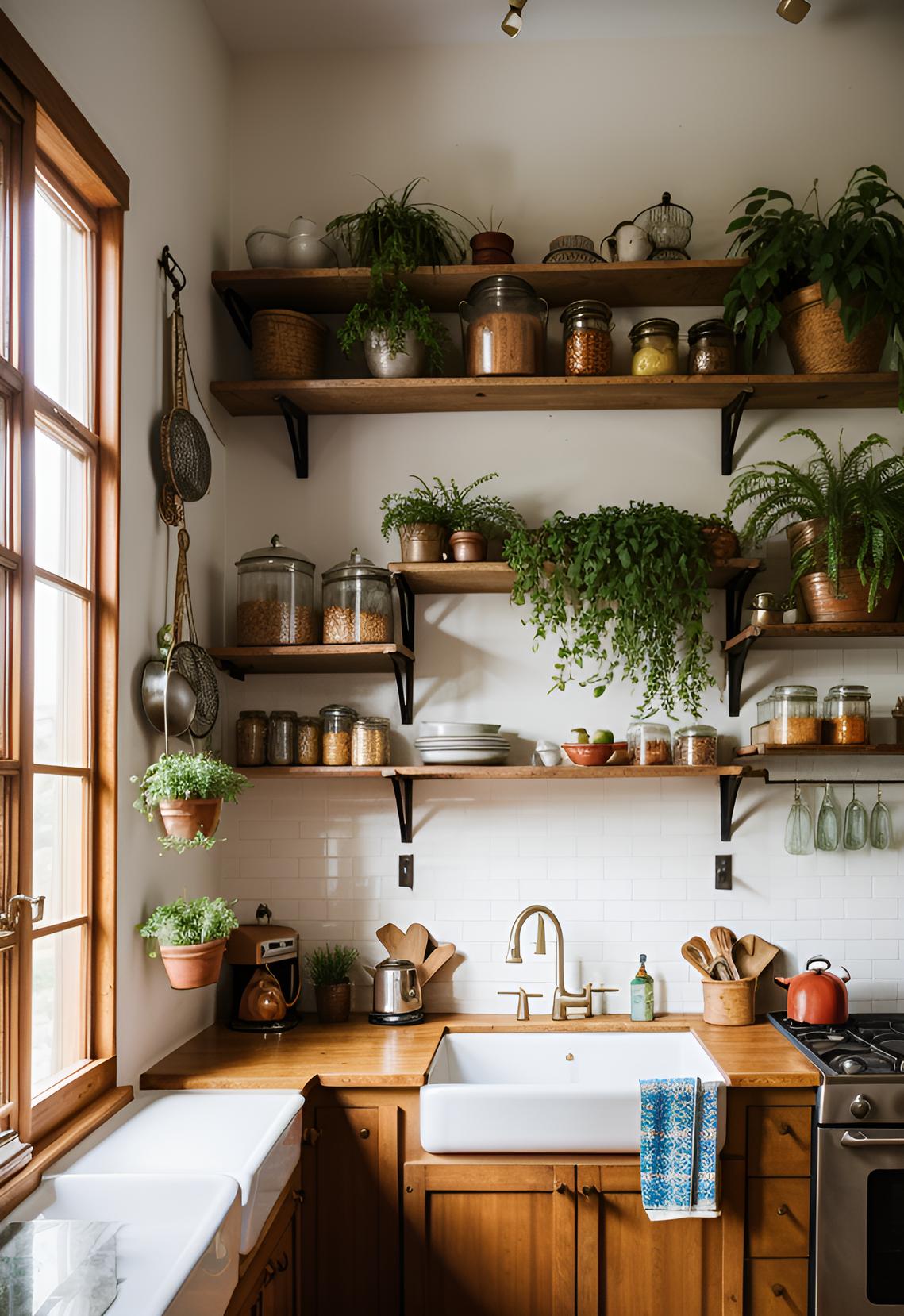 45 Timeless Kitchen Design Ideas for Everlasting Style 16 12. Eclectic Bohemian Kitchen Design-0