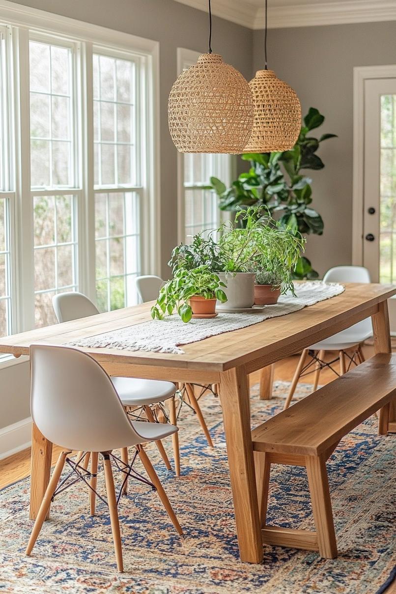 23 Breathtaking modern dining tables from the middle of the century, which they worship 23 9. Eklectic seat style-0-style-0