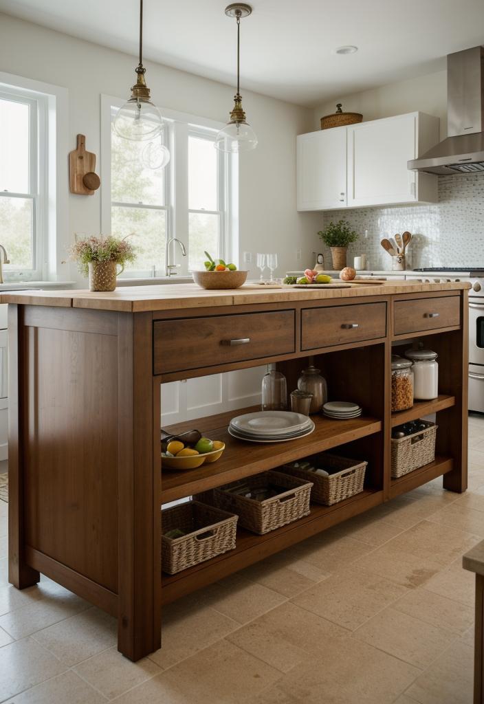 26 Genius Kitchen Island Ideen: Stil und Funktionalität 27 15. Eklektische Schubladenfronten für Insel-0