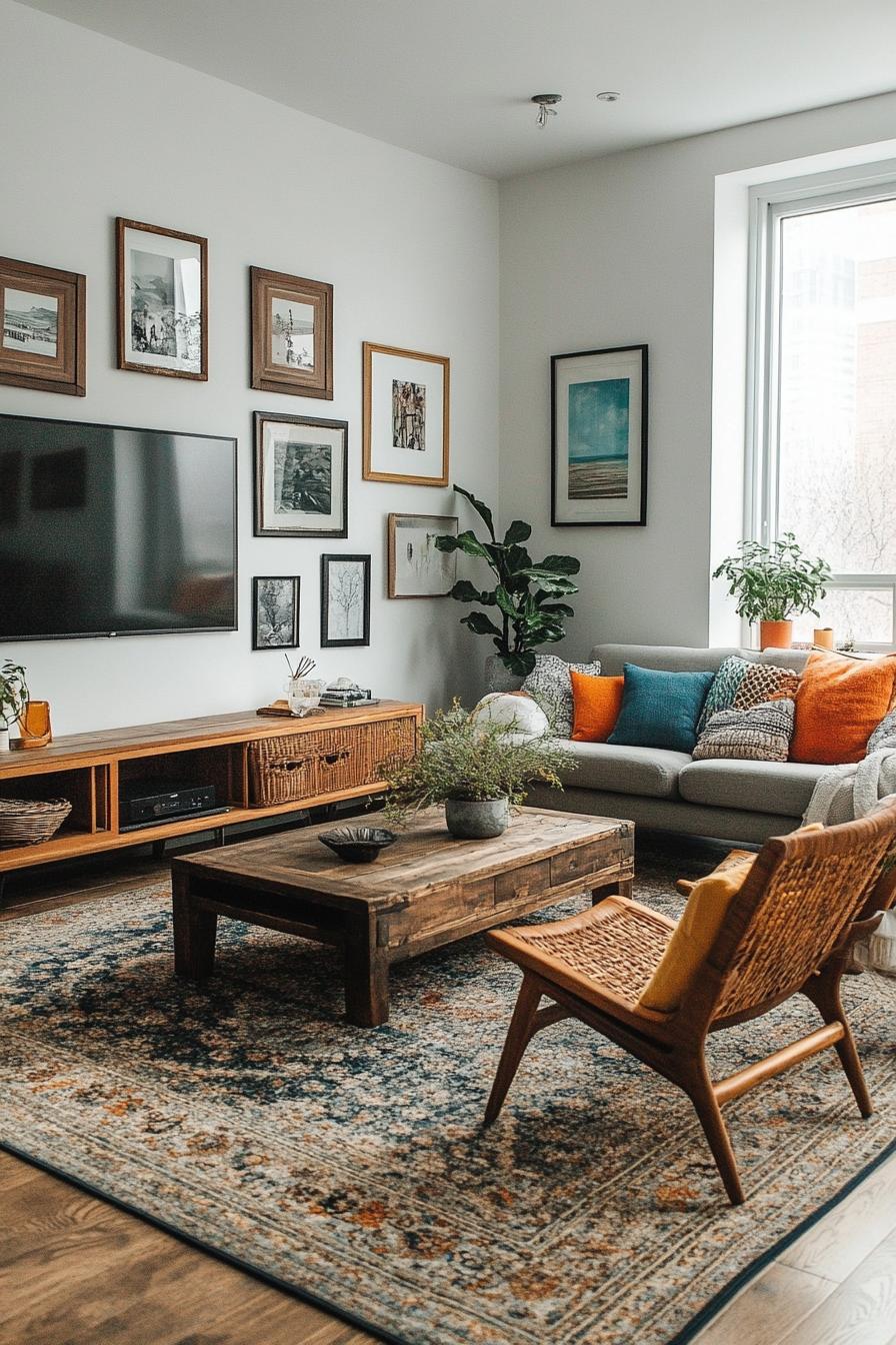 20 breathtaking living room wall decoration ideas 16 4. Eklectic frame gallery wall inspiration-3