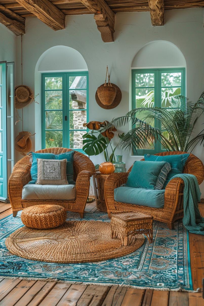 19 beautiful boho in the middle of the century modern living room 6 2. Eklectic fusion of vintage and modern-0