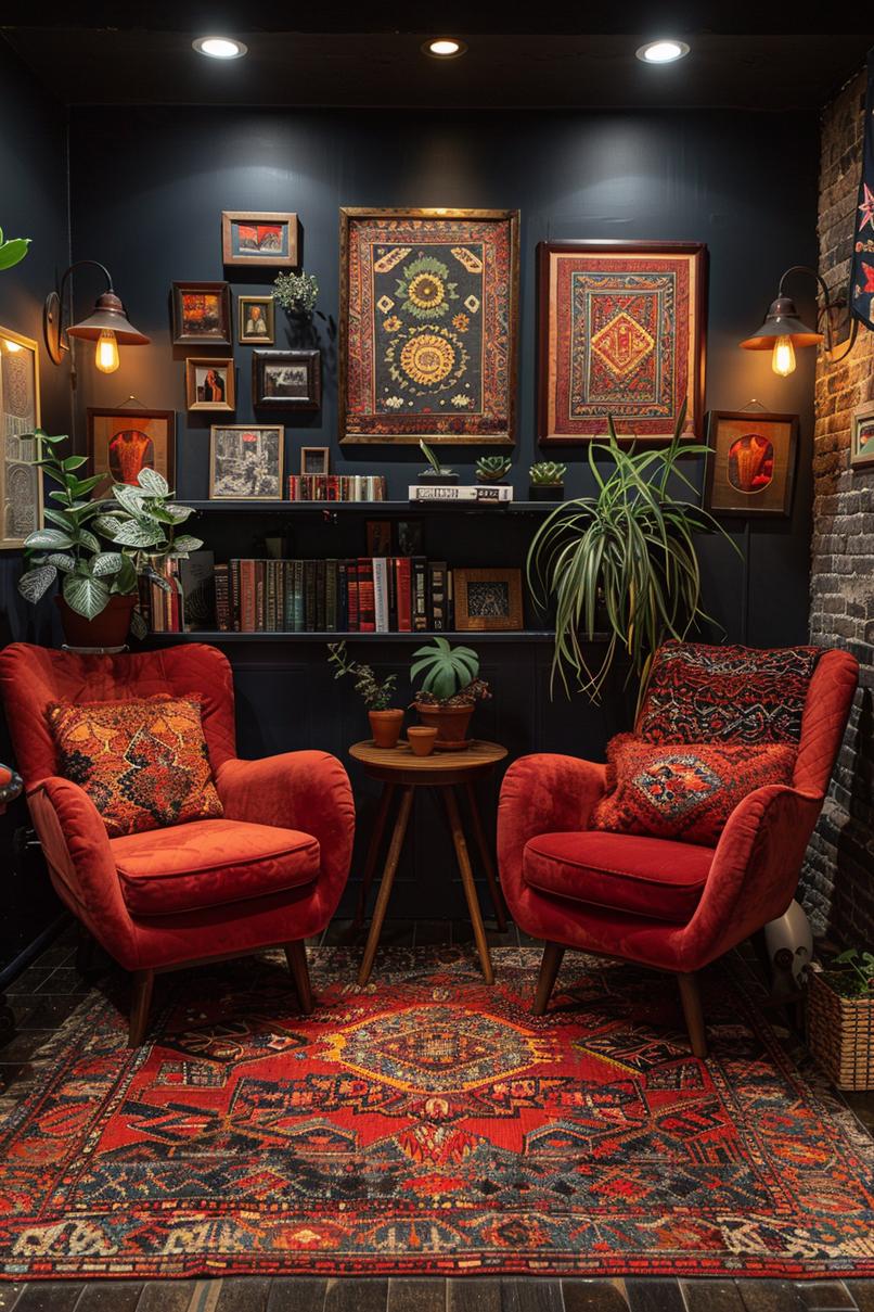 21 Cozy middle of the century modern living room ideas 60 20. Eklectic pattern mixture in the middle of the century-0