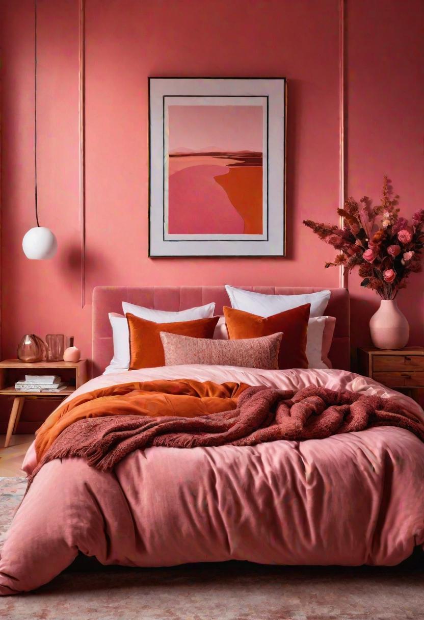63 Luxurious Pink Bedrooms to Warm Up Your Space 60 57. Eclectic Pink Bedroom Ideas-0