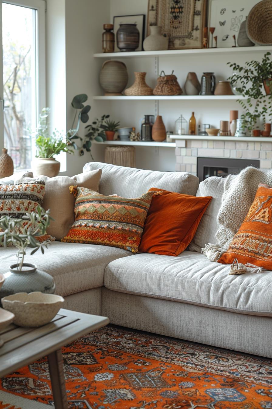 19 beautiful boho in the middle of the century modern living room 35 12. Eklectic wall decoration inspiration-1