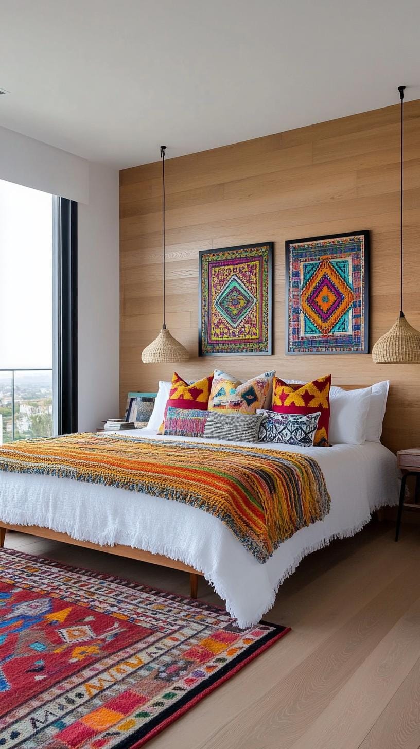 21 modern bedroom ideas for your 2025 makeover 58 17. Eklectic harmony combine patterns and styles for a personalized touch-2