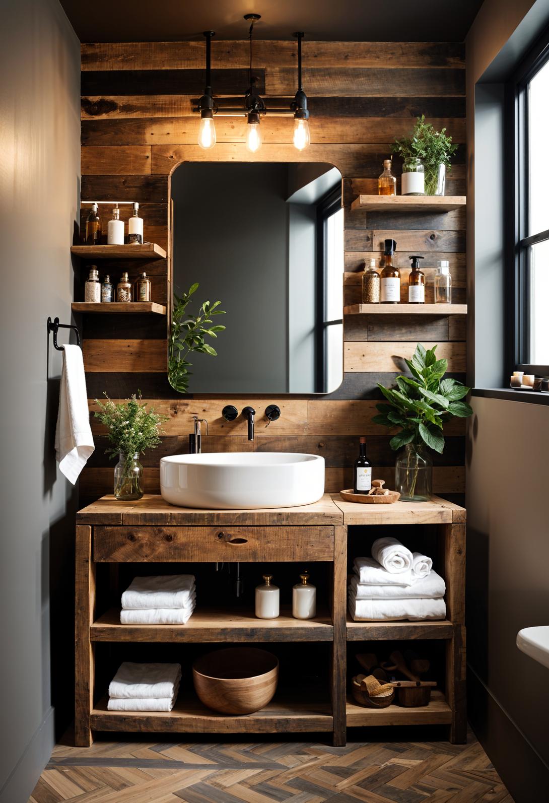 25 Genius tiny bathroom ideas for your makeover 67 25. Environmentally friendly bathroom with recovered wood-0