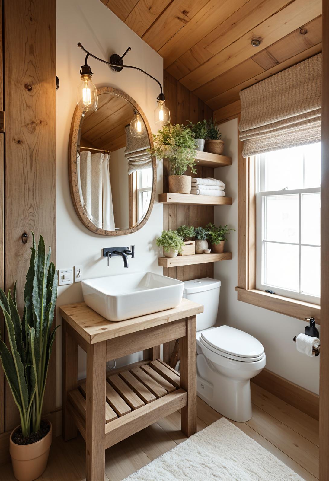 25 Genius tiny bathroom ideas for your makeover 69 25. Environmentally friendly bathroom with recovered wood-2