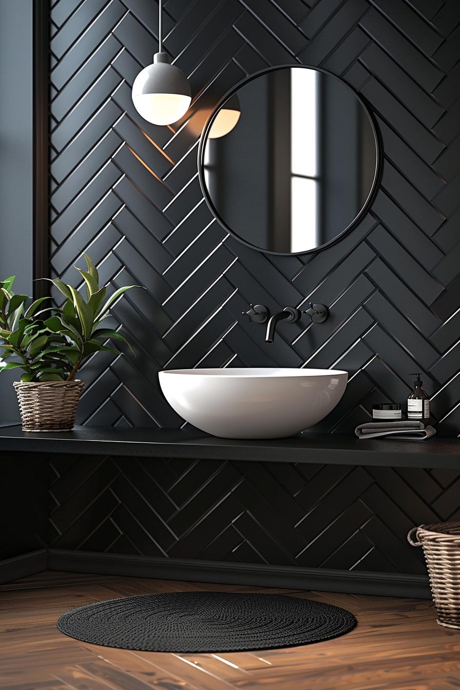 20 aesthetic bathroom designs for your home processing 26 16. Elegant herringbone tiles bathroom-0
