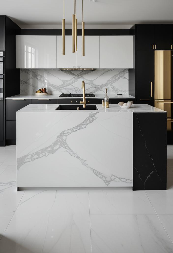 26 Genius Kitchen Island Ideen: Stil und Funktionalität 24 12. Elegant Matte Black Island Styling-0