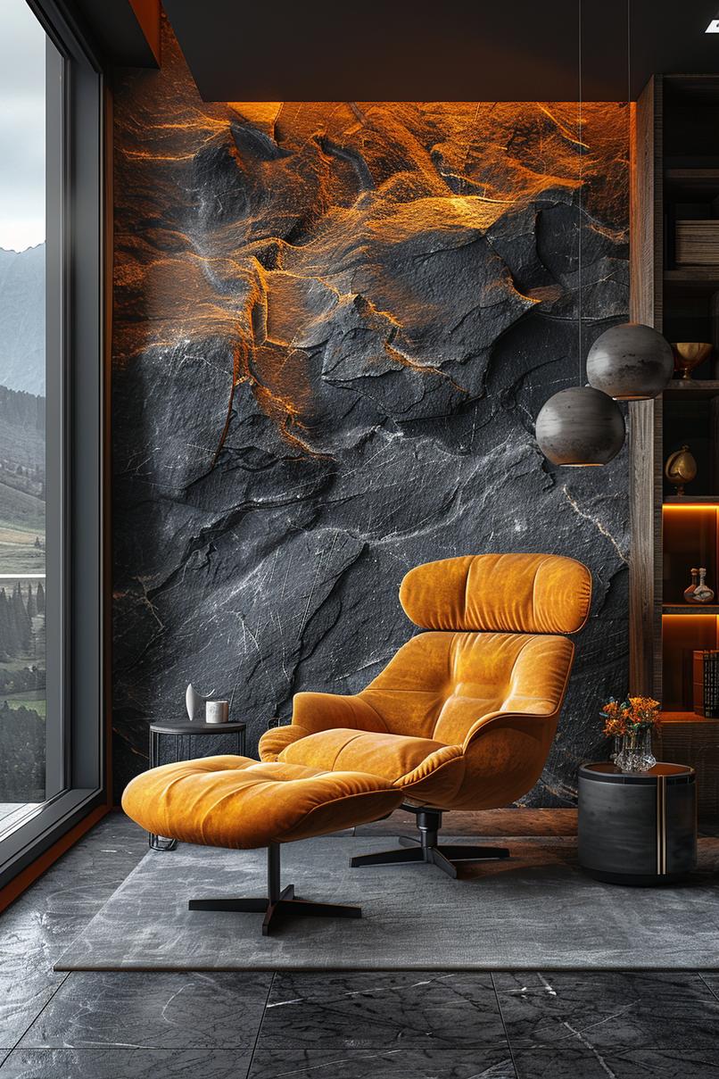 15 Best moody mid -century modern living room ideas 17 5. Elegant in the middle of the century Lounge Chair-0