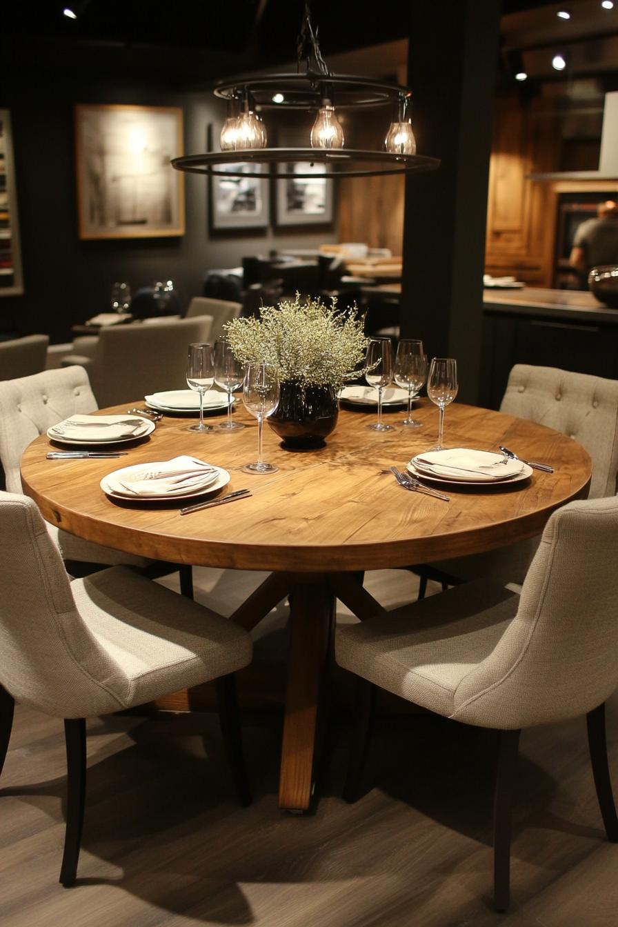 23 Breathtaking modern dining tables from the middle of the century, which they worship 11 4. Elegant round socket-eating table-1