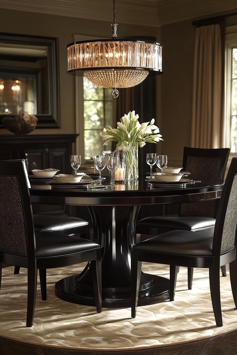 23 breathtaking modern dining tables from the middle of the century, which they worship 12 4. Elegant round base stable-2