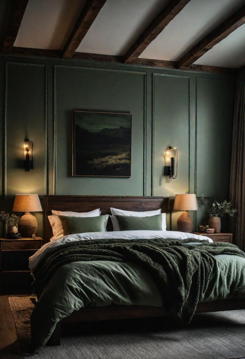 39 Sage Green Farmhouse Bedroom Ideas: Trendy Rustic Chic 50 31. Elegant Sage Green Bedroom Design-0