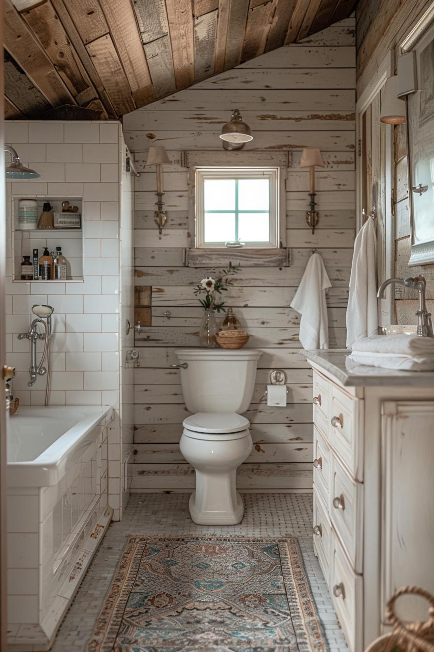 15 beautiful Shipap bathroom styles to impress your guests 15 7. Elegant vintage shipap bathroom inspiration-0