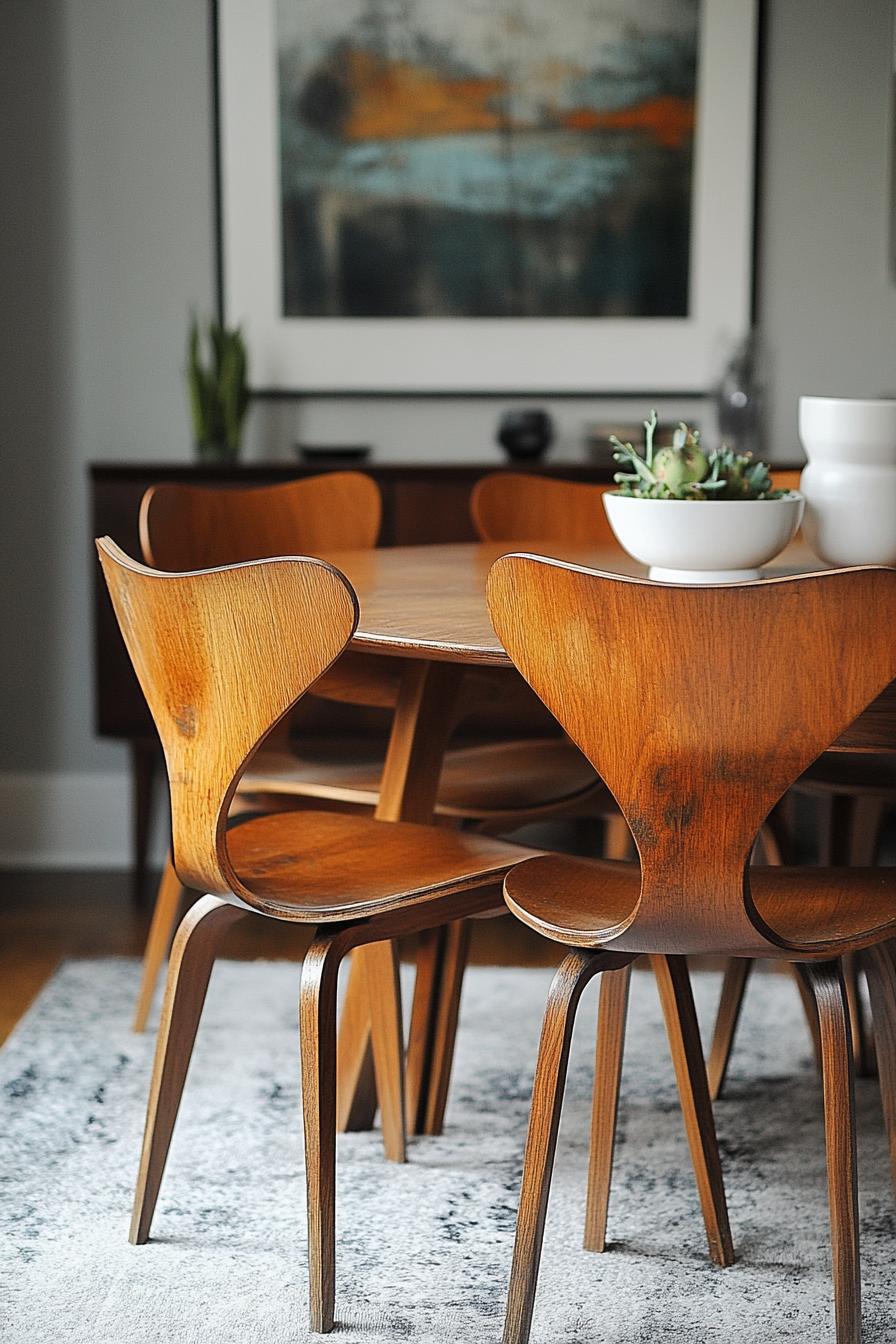 23 Breathtaking modern dining tables from the middle of the century, which they worship 15 6. Elegant wooden chairs for dinner-0