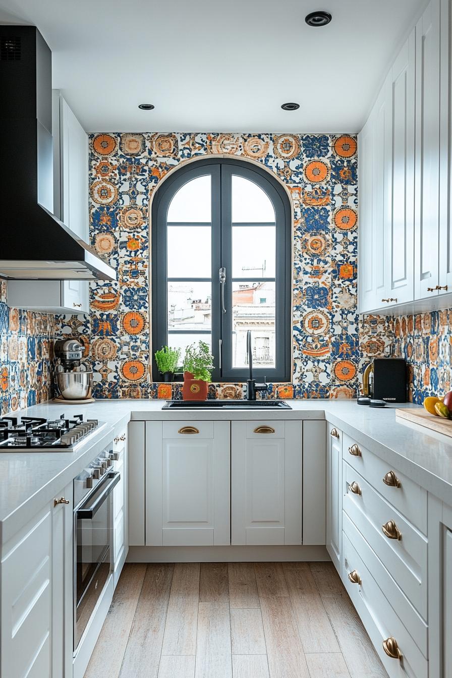 20 Genius tiny kitchen ideas for small apartments 17 6. Raise the apartments with patterned tiles.