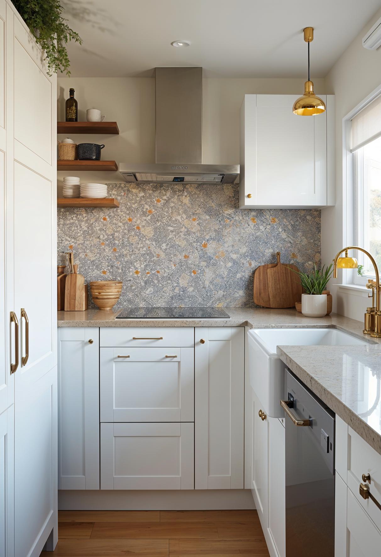 20 Genius tiny kitchen ideas for small apartments 19 6. Raise the apartments with patterned tile-2