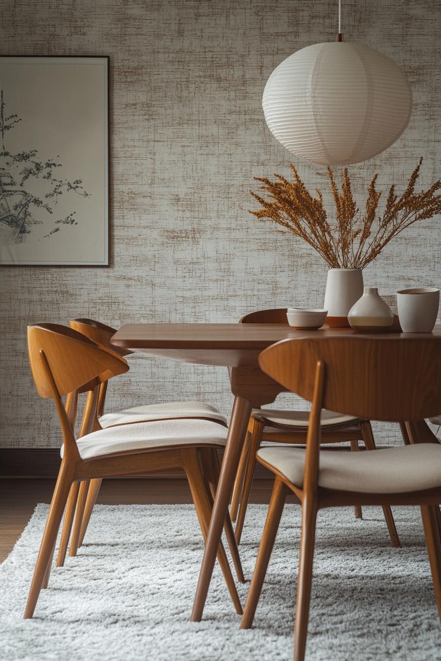 23 Breathtaking modern dining tables from the middle of the century, which you love 61 23. Increase the dining area with texture-0