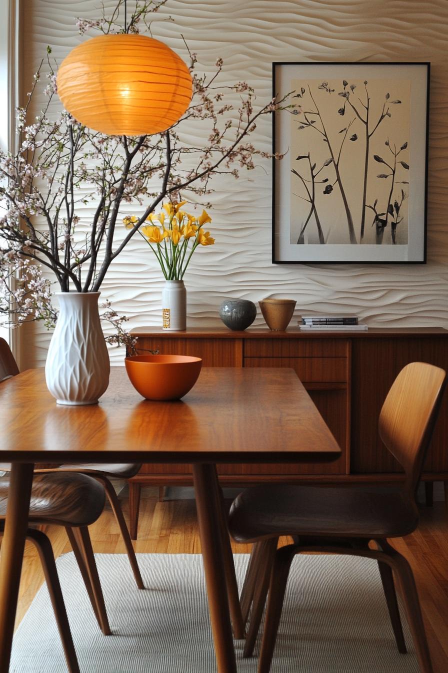 23 breathtaking modern dining tables from the middle of the century, which you love 62 23. Raise the dining area with texture-1