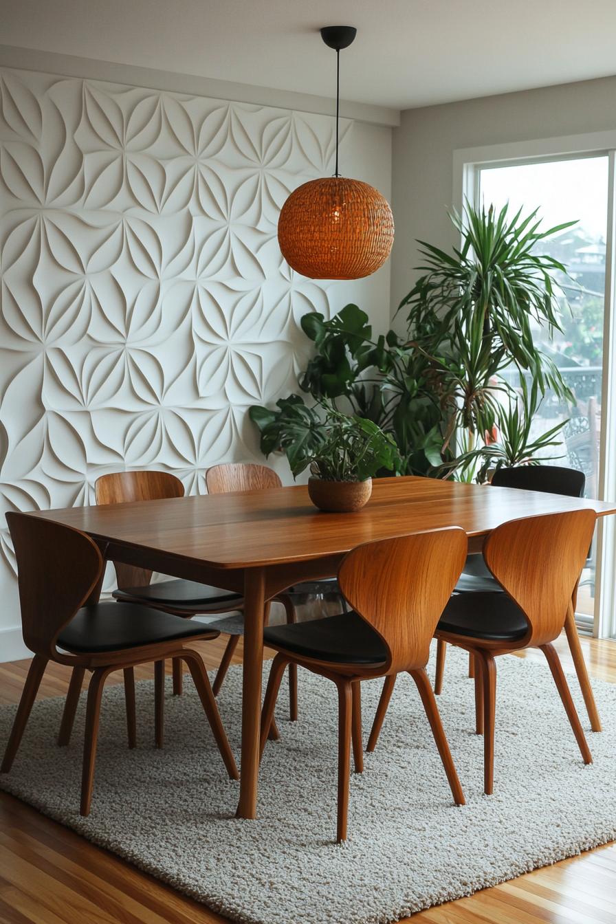 23 breathtaking modern dining tables from the middle of the century, which you love 63 23. Increase the dining area with texture-2
