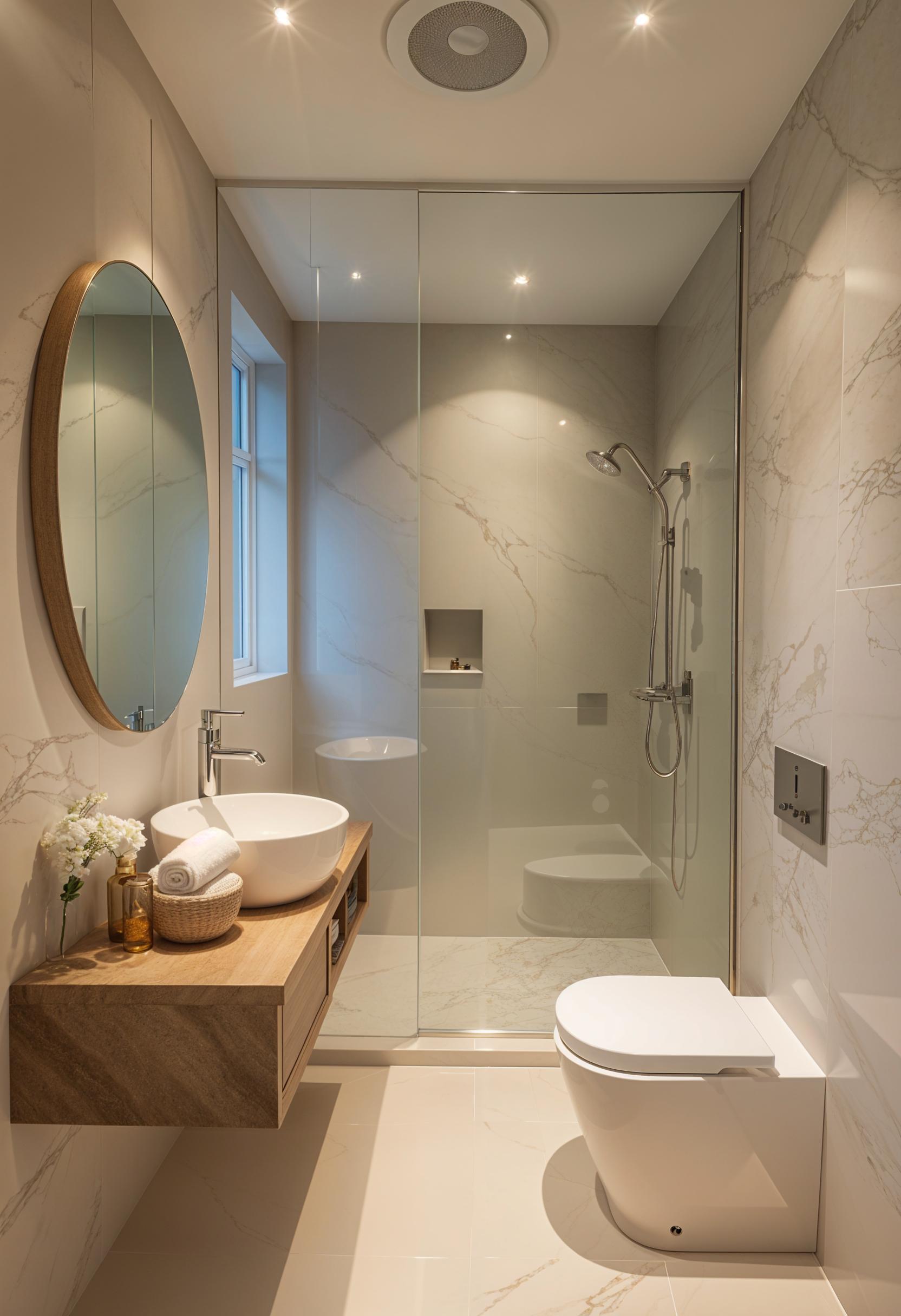 25 Genius tiny bathroom ideas for your makeover 30 10. Elevate: In the user used loudspeaker improve the ambience-0