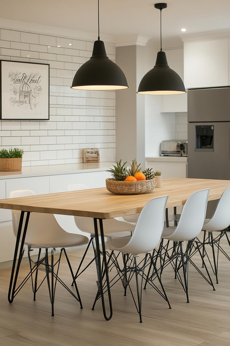 23 Breathtaking modern dining tables from the middle of the century, which they worship 46 17. Increase your dining table leg-1