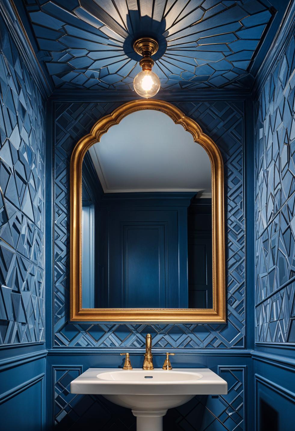 15 Genius half bathroom decor Ideas 24 15. Raise with creative ceiling design-0