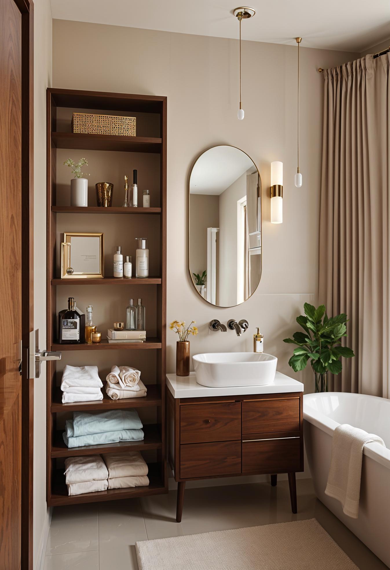 15 chic mid century modern bathroom ideas for timeless elegance 27 9. Raise the bathroom with walnut & pastel-0