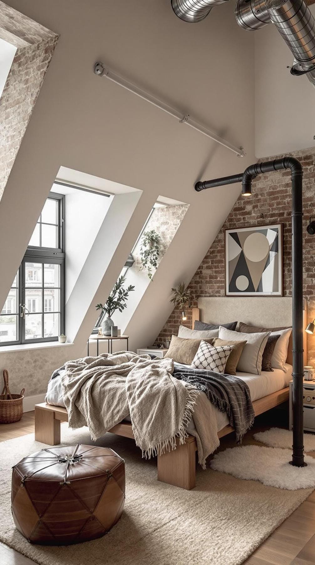 21 sweet attic bedroom ideas that you will love 26 8. Hear the life with attic by combining industrial elements such as metal tube with cozy wool and leather accents-0.