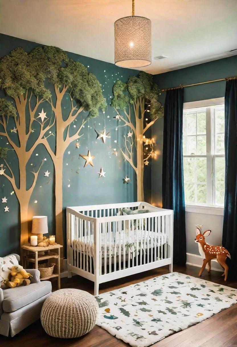 28 Charming Baby Boy Nursery Ideas: Creative Themes and Decor for Your Little Man 12 10. Enchanted Forest Nursery Décor-0
