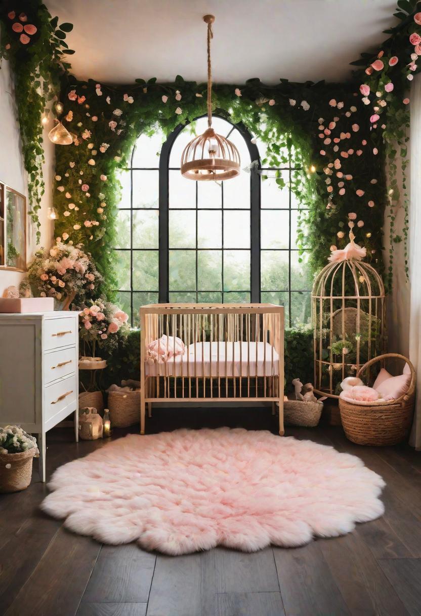 61 Dreamy Nursery Room Inspirations: From Cozy Corners to Whimsical Themes 13 7. Enchanted Garden Hideaway-0