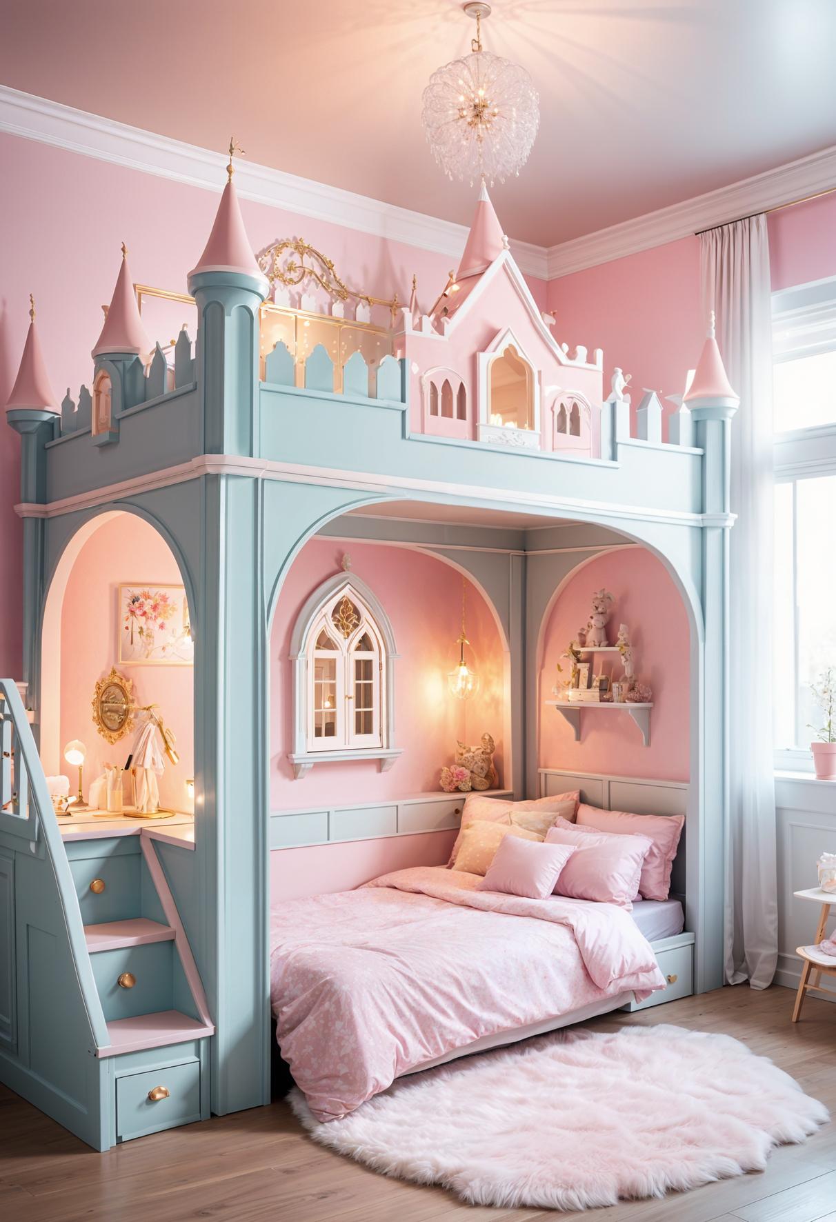 48 Super Cute Dream Room Inspirations for Ultimate Coziness! 27 19. Enchanted Princess Dream Room Inspiration-1