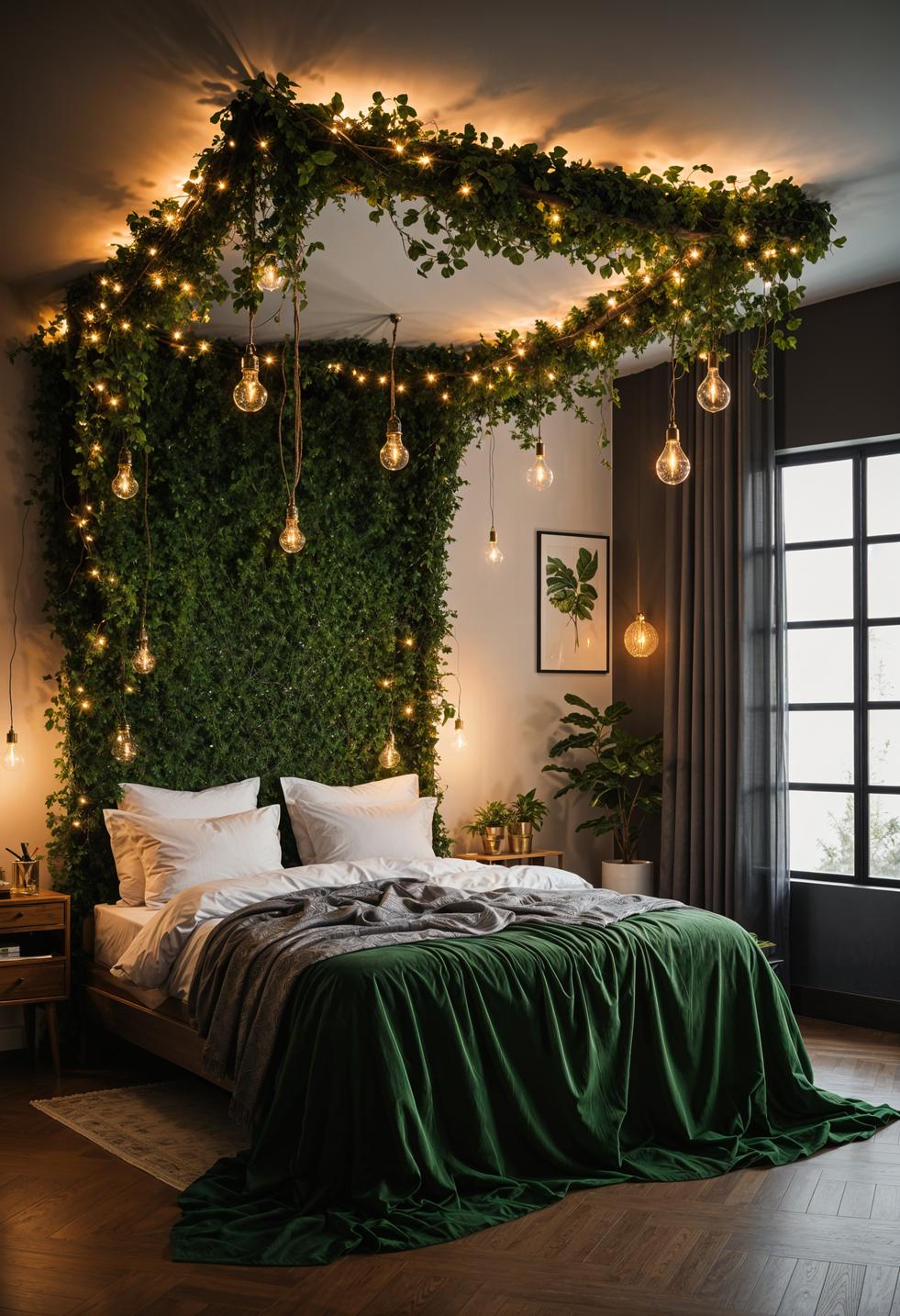 39 Dreamy Bedroom Decor Ideas (New) 9 6. Enchanting Bedroom Fairy Lights-1