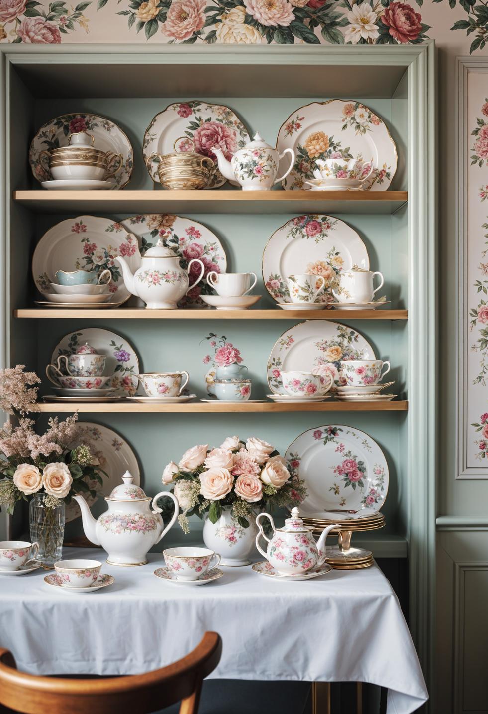 48 Super Cute Dream Room Inspirations for Ultimate Coziness! 24 16. Enchanting Floral Tea Room Design-0