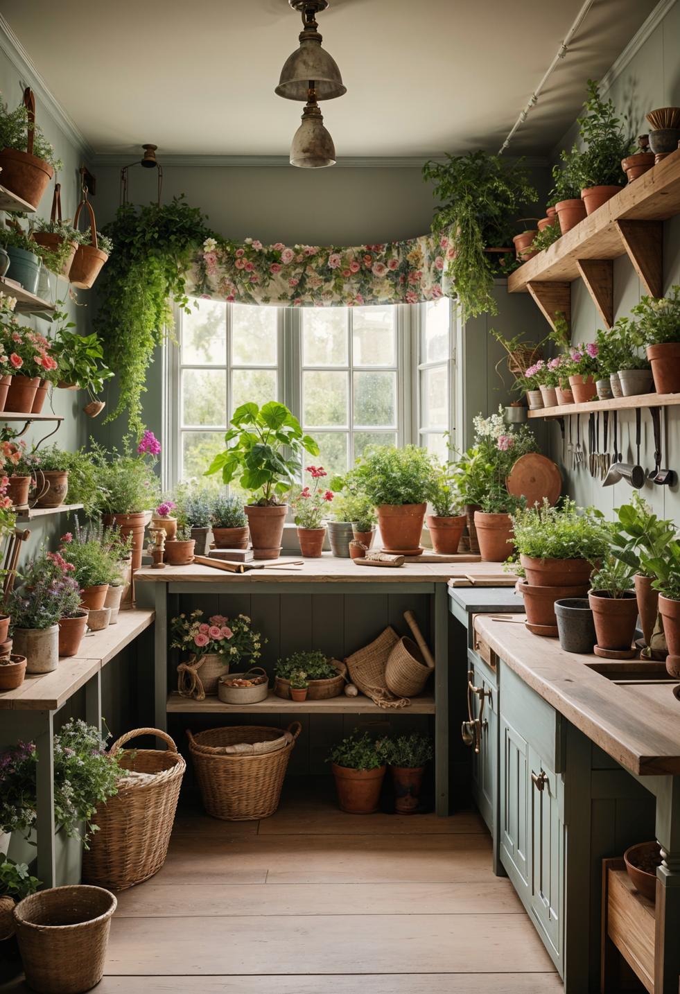 48 Super Cute Dream Room Inspirations for Ultimate Coziness! 41 30. Enchanting Potting Shed Corner Decor-0