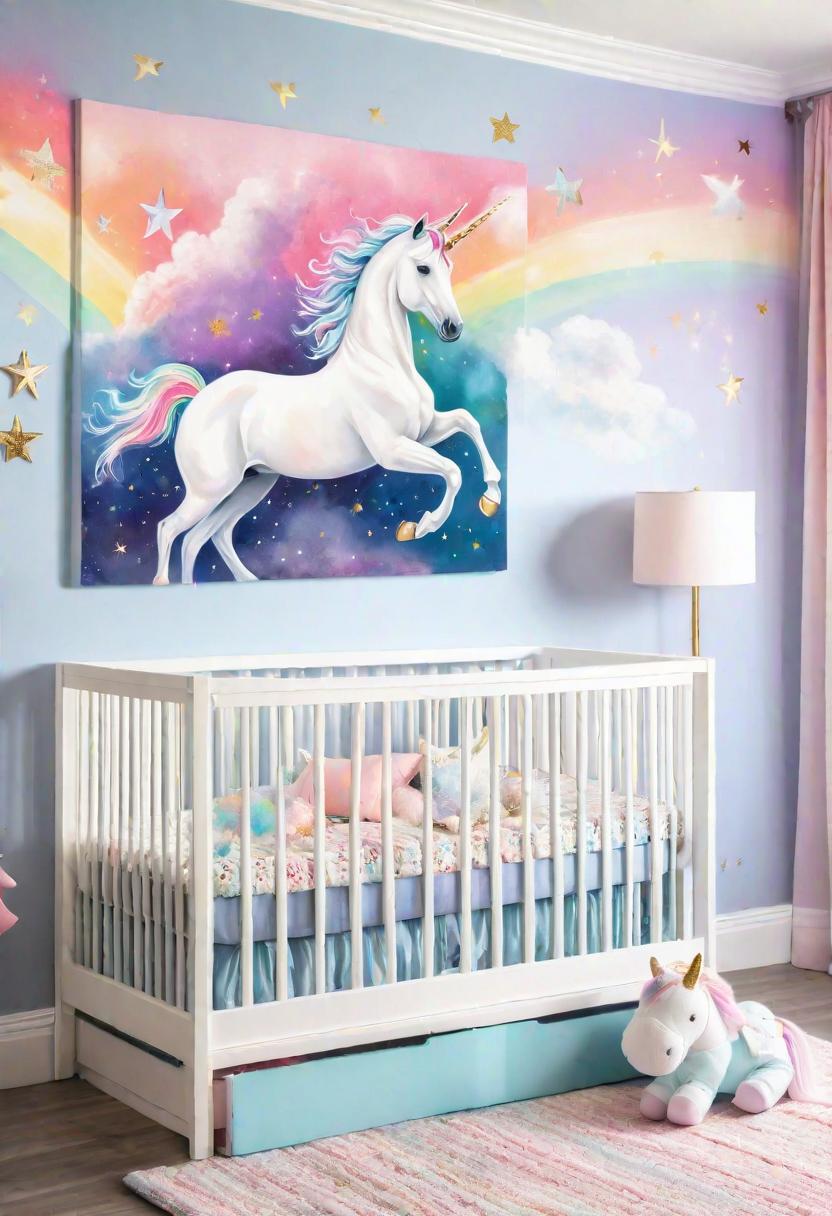 33 Enchanting Girl Nursery Ideas: Chic Decor for Her First Room 45 33. Enchanting Unicorn Nursery Inspiration-0