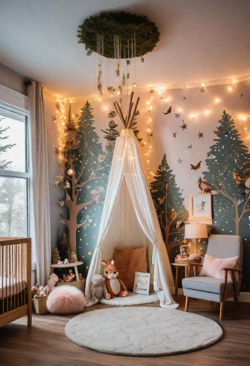 33 Enchanting Girl Nursery Ideas: Chic Decor for Her First Room 3 1. Enchanting Woodland Nursery Decor-0