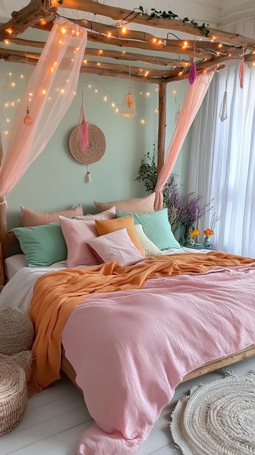 21 colorful boho bedroom ideas for a bizarre hippie -vibe 7 2.