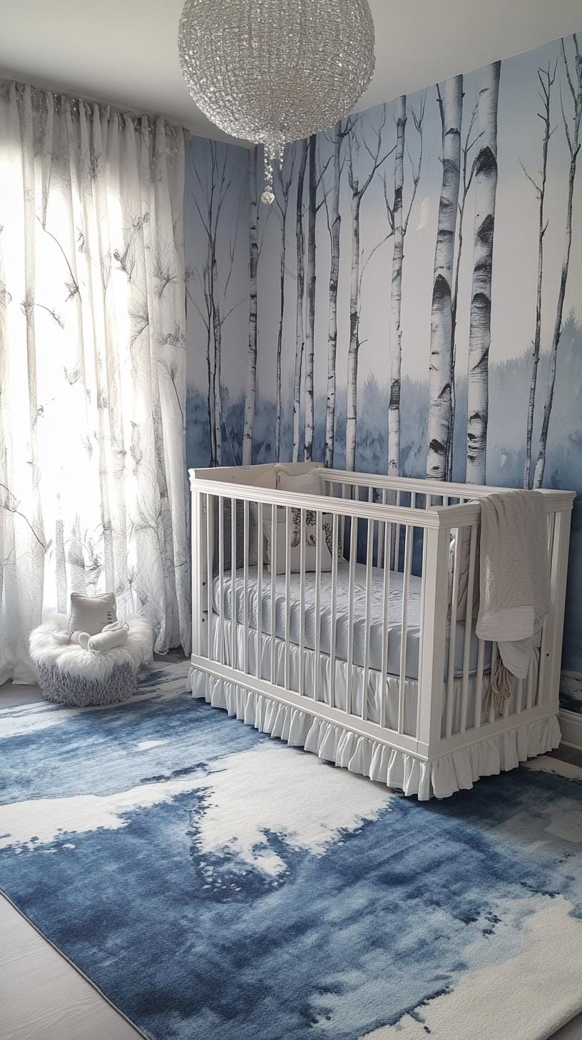 21 Enchanted Forest Nurily Ideas for a magical mood 19 6. Essential Twilight Grove with a cool blue and silver color tone-1