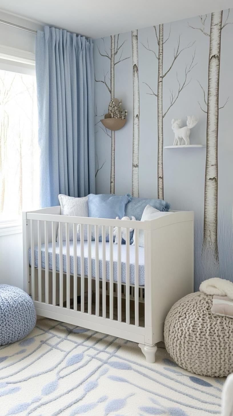 21 Enchanted Forest Nurily Ideas for a magical mood 20 6. Essential Twilight Grove with a cool blue and silvery color toner-2