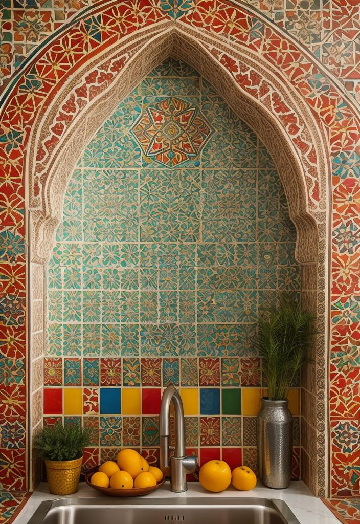 35 Stunning Kitchen Backsplash Ideas: Creative and Eye-Catching Designs 5 3. Exotic Backsplash Tile Inspiration-0
