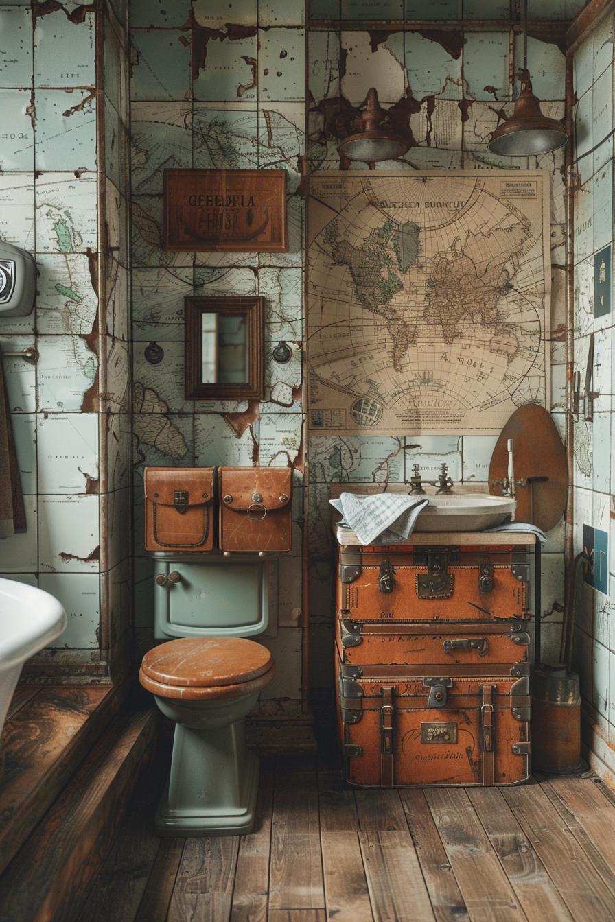 23 dream bathroom to inspire your creative genius 40 22. Explorer paradise: cards and suitcase-0
