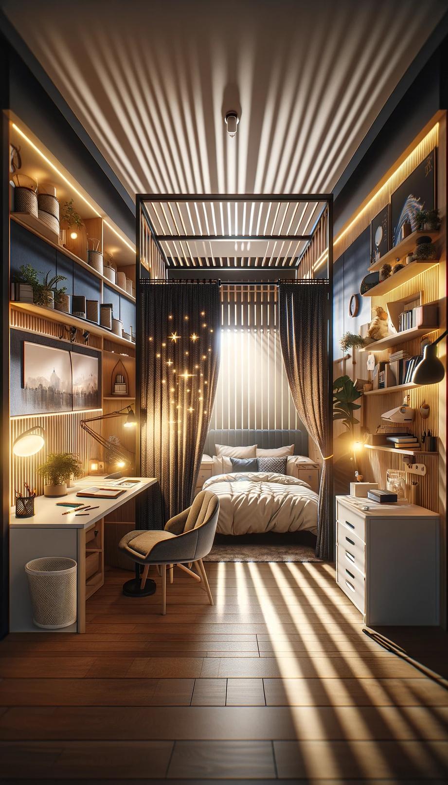 19 trendy college dormitory ideas (new) 44 16. Fabric-PVC room divider DIY-2